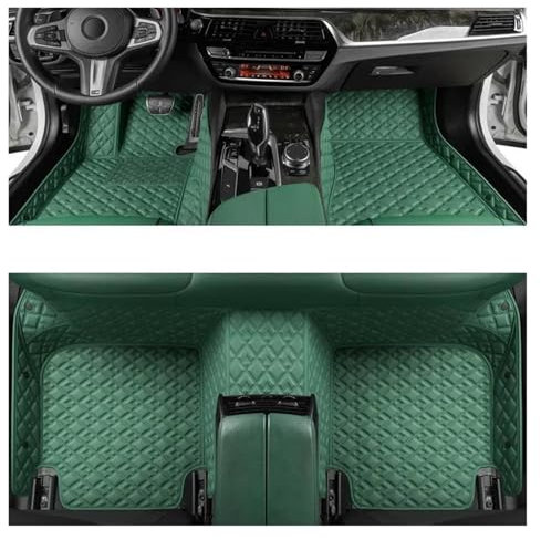 Fußmatten Für Jaguar Für F Pace 2016 2017 2018 2019 2020 Benutzerdefinierte Luxus-Fußmatten Automatten Zubehör Innenraum Ersatzteile Autofußmatten(Black Glossy)