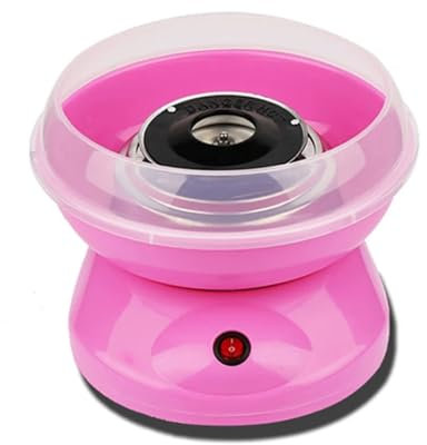 WANGHAI-666 Cotton Candy Makers Electric DIY Sweet Cotton Candy Maker Marshmallow Machine Mini Portable Cotton Sugar Floss Machine for 3 Color Candy Floss Maker(Pink)