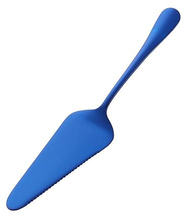Gatuida Edelstahl Kuchenschaufel Mit Gezackter Kante Tortenheber Und Pizzaschneider in Blau Ergonomisch Spülmaschinenfest Rostfrei Vielseitig Für Küche Und Party