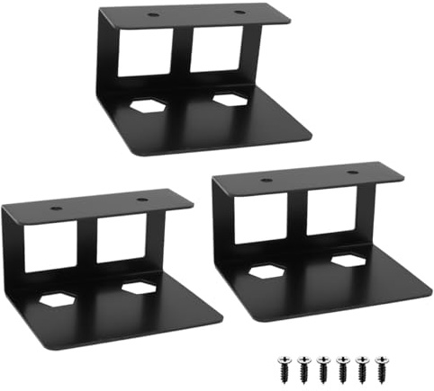 Nicear 3-piece under-desk laptop stand metal storage rack space saver for keyboard router network switch