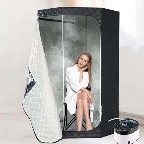 Tente de sauna portable avec générateur de vapeur pour la relaxation, 9 réglages de température réglables, kit de sauna à vapeur personnel intérieur