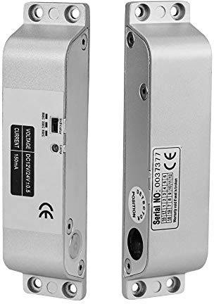 Verrou électrique 12V Fail Safe NC pour contrôle d'accès porte simple | DC12V, mode NC, serrure de porte à pêne électronique avec fonction de retard pour l'accès aux systèmes de contrôle d'accès