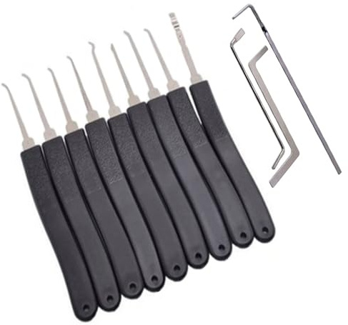 Yqleishi Kit de crochetage de serrure 11 pièces, guides pour serruriers débutants et professionnels