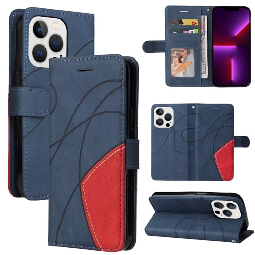 Funda para Motorola Moto E20/E30/E40, Carcasa Tipo Libro de Piel PU con Bloqueo RFID, Soporte, Ranuras para Tarjetas, Protección Completa - Azul