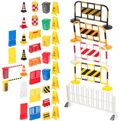 CLISPEED Miniature Panneaux de Signalisation Éducatifs pour Garçon Fille Jouets Apprentissage Sécurité Routière Léger et Portable pour Jeu de Simulation et Découverte Précoce
