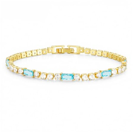 TINGN Geburtsstein Tennis Armband 14K Vergoldete Verstellbares 18cm Lange Armbänder mit Zirkonia Hypoallergen Ideal als Geschenk Geburtstag Hochzeit Oder Jahrestag