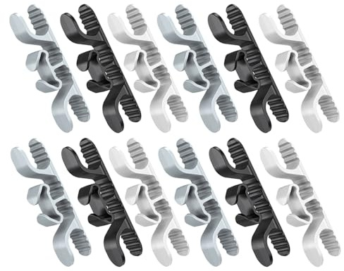 POPETPOP 12 Pezzi Fermacavi Adesivi per Elettrodomestici da Cucina Avvolgicavi da Cucina in Silicone Resistente Organizer per Cavi per e Mixer Supporto Raccoglicavo Salvaspazio per