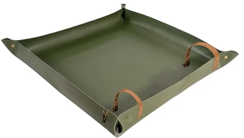 Tapis de rempotage de plantes – 67 x 67 cm – Plateau imperméable en cuir synthétique | Tapis de rempotage de plantes | Plateau de transplantation de plantes pour culture hydroponique, fertilisation du
