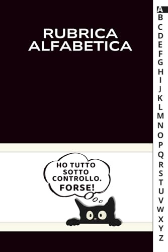 Rubrica Alfabetica Divertente: formato A5, 4 pagine per ogni lettera, 108 pagine numerate, indice di riepilogo, pagine per note e appunti