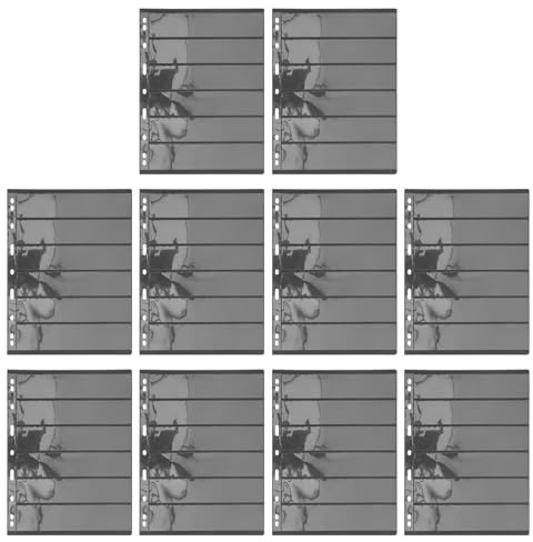 Toddmomy PVC Stamp Holder 10Pcs Double-Sided Coin Holders for Loose Leaf Stamp Albums and Scrapbooking