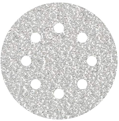 wolfcraft 25 Disques Abrasifs Auto-agrippants Ø 125 mm, Grain 80 | Papier de ponçage perforé pour ponceuse excentrique. Idéal pour métaux, plastiques et surfaces laquées. 1152100