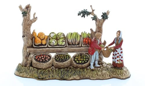 Moranduzzo Fruttivendolo per Presepe da Cm 6 Scala 1:32 - Statuine Presepe Indistruttibili - Stile 700', Pittura Rifinita a Mano, Prodotto Ufficiale, Made in Italy, Scultore M. Landi