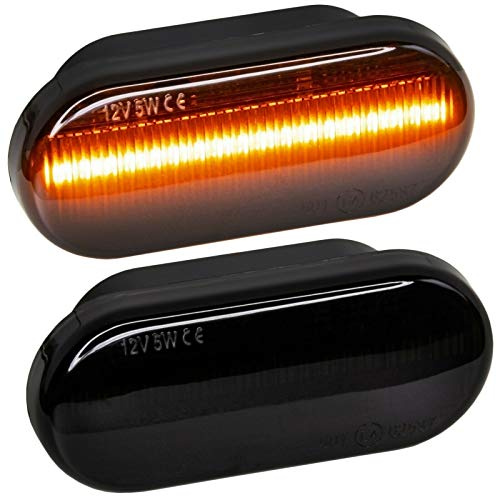 MR-Style LED Seitenblinker Smoke schwarz 71013-1, 2 Blinker seitlich, statische Blinkleuchte, Zubehör für Ihr Auto