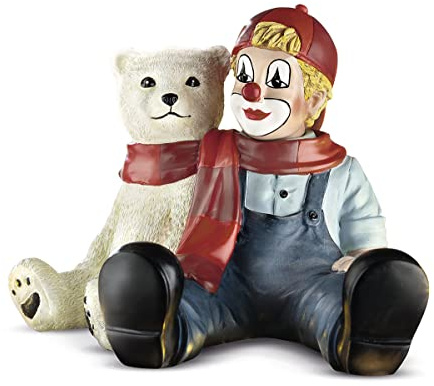 Gildeclowns Deko Figur - Kuschelzeit - Sammlerstück handbemalt Höhe 8 cm - in Geschenkkarton - Geschenk Geburtstag - Glücksbringer Talisman Mutmacher