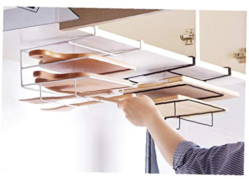 Bongles Küche Lagerung Deckel Regal Drainboard Tür Hängend Halter Metallplattenständer Pan Geschirr Schneidebrett Draining Organizer-Rack