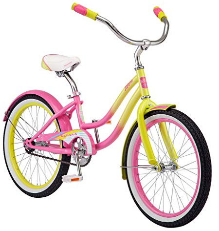 Kulana Lakona Shore Cruiser Bike, 20 Inch Bike for Kids Ages 6-8, Single-Speed Beach Cruiser Bicycle, Rear Coaster Brake, Extra-Large Spring Saddle, Upright Riding Position, Fenders, Bicycle for Kids