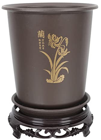 1set Orchid Flowerpot with Base Rounded Plastic Plant Pots for Use Lightweight Breathable Design for Healthy Plant Growth