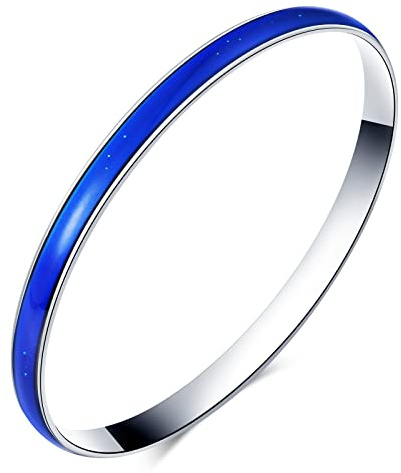 Yumilok Armband Damen Edelstahl Armbänder Armkette Kreis Valentinstag Muttertag Thermo Stimmung Farbwechsel für Frauen Mädchen