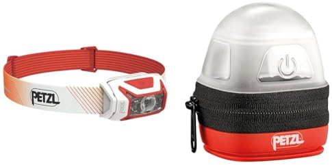 PETZL Unisex – Erwachsene ACTIK CORE Wiederaufladbare Frontlampe, Rot, U & - Gürteltasche NOCTILIGHT - Unisex, Mehrfarbig, Leicht, Einheitsgröße