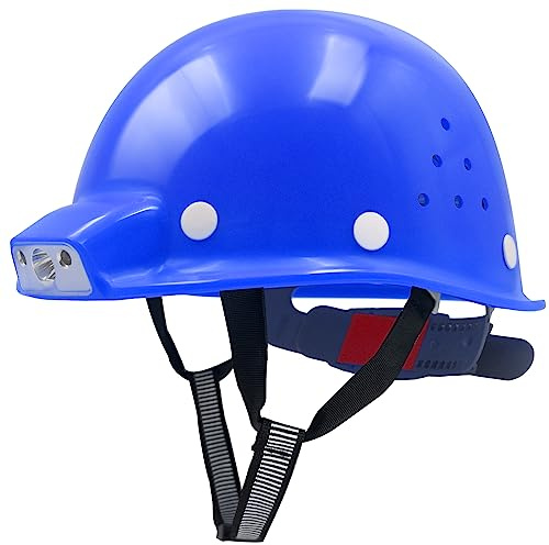 Bygghjälm EN397, Mustbau __PLACEHOLDER_BRAND_1__ __PLACEHOLDER_BRAND_2__ skyddshjälm, arbetshjälm, skyddshjälm för 53–65 cm huvudomkrets justerbar, skyddshjälm med svettband för BAU&industri – blå