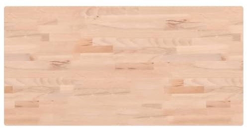 vidaXL Piano Tavolo 100x50x2,5cm Rettangolare Legno Massello di Faggio