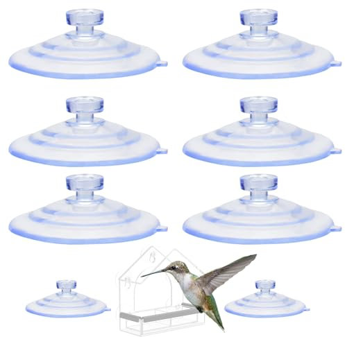 XJKJSX Bird Feeder Suction Cups, 6pcs Replacement for Bird Feeder Window, Heavy Duty Window Mount Suction Cups for Smooth Surfaces
