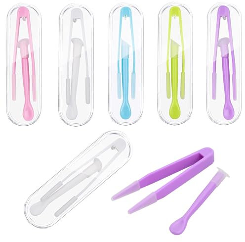 6 Stück Kontaktlinsen Einsetzhilfe,Kontaktlinsen Entfernen,Kontaktlinsen Inserter Remover,Kunststoff kontaktlinsen sauger,Kontaktlinsen Entferner Remover mit Saugnapf Bunte Contact Lens Tweezers