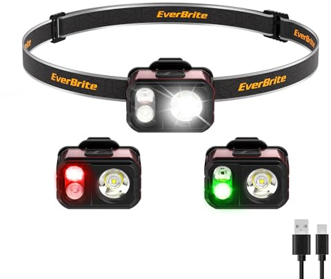 EverBrite 400LM Ultralight Headlamp, 1.59oz Head Lamp with Hat Clip