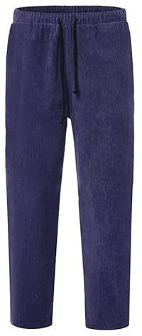 Trainingshose für Herren – Jogginghose für Herren, lockere Passform, gerade Passform, Stretch-Arbeitshose, lockere Passform, Cargohose, Workout-Hose, elastische Taille, Kordelzug, blau, XXL