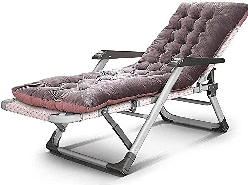 SJHDHDA Zero Gravity Liegestuhl Outdoor Klappbarer Strandstuhl mit Baumwollpolster Leichter Verstellbarer atmungsaktiver Liegestuhl Gartenterrasse Sonnenliegen AD Learned extensively