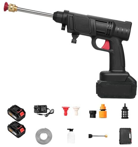 ACESOME Portable Cordless Pressure Washer, 21V Jet Wash Battery Powered Pressure Washer With 2 Batteries, 30 Bar Pressure Washer for Car, Frool, Outdoor, Gardening, Including accessories