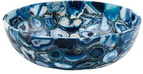 Lavabo de ágata azul, fregadero de ágata azul, 12 x 12 pulgadas, cuenco de ágata azul, lavabo de ágata, lavabo de encimera de ágata
