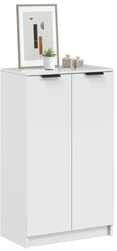 Xichuzi Schuhschrank, Schuhe Schrank, Schuhregal, Shoes Cabinet, Schrank Für Schuhe, Schuh Kommode, Hochglanz-Weiß 59x35x100 cm Holzwerkstoff
