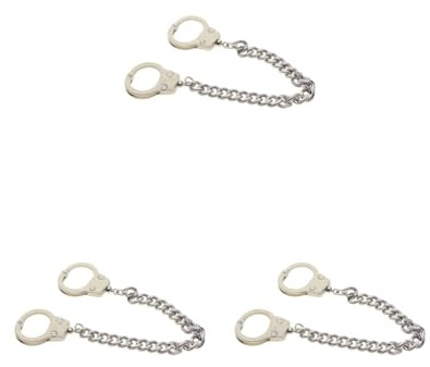 Mini-Handschellen-Schlüsselanhänger, Metall, kreative Kette für Auto-Schlüsselanhänger, Ringhalter, 3er-Set