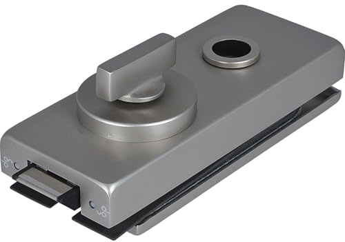 DORMA GLAS Serrure de porte en verre WC Studio Classic – Serrure de WC avec lolive, pour verre de 8 mm d'épaisseur, effet acier inoxydable