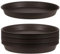 CHUENKUK Lot de 15 soucoupes rondes en plastique pour plantes, marron, 30 cm, pour balcon, jardin, intérieur