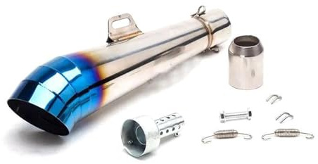 Tubo di Scarico Finale Parti del Silenziatore per La Modifica del S&istema di Scarico degli Accessori Moto da 51 Mm per Y&amaha FZ1 R6 R15(Style 1)