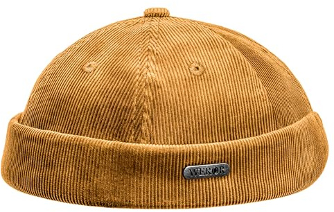 WEROR Dockercap Herren Dockermütze Fischermütze Docker Cap Cord Mütze