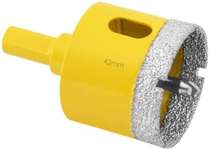 Aohhy 42mm Diamond Hole Saw with Pilot Bit, Professional Vacuum Brazed Diamond Drill Bit for Tile, Porcelain, Glass, Marble, Ceramic