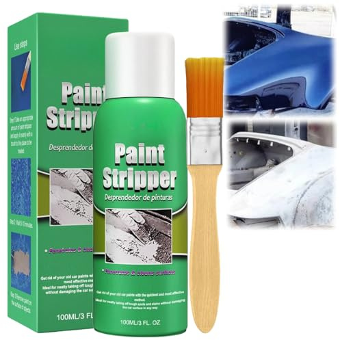 Paint Stripper 100ML Paint Stripper,Paint Remover with Brush,Metal Paint Stripper,Multifunctional Paint and Varnish Stripper for Plastic,Efficiency Varnish Stripper for Wheel