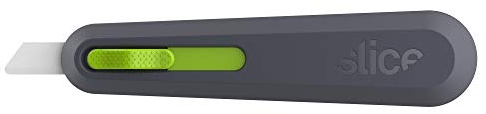 SLICE 10554 | sicheres Cuttermesser | Keramikklinge | Finger-freundlich | Profi Sicherheitsmesser | ergonomische Form & automatischem Klingenrückzug | ideal für Kartons, Pakete & Verpackungen