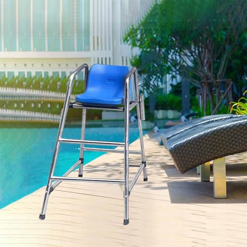 Sillas de Salvavidas, Silla de Salvavidas Desmontable para Piscinas, Asiento de observación de Alta Visibilidad, Taburete de Escalera Inoxidable para Piscinas Interiores y Exteriores, soport