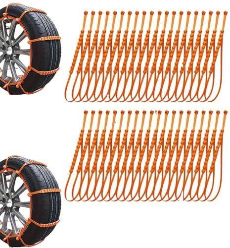 Lot De 40 Chaînes Antidérapantes, Colliers De Serrage Pour Pneus,Chaînes À Neige,nylon, Dents Multicouches, Attaches Pour Pneus, Déneigement, Déblayage De La Boue, Adaptées Aux SUV, Voitures