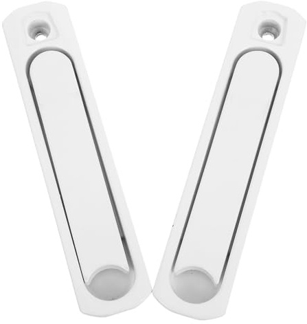IWOWHERO Maniglia Nascosta per Finestra in Lega di Zinco 2 Pezzi, Maniglia per Porte Scorrevoli in Vetro, Design Invisibile Sicurezza, Adatta per Balcone Cucina Soggiorno