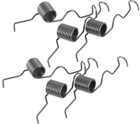 SUPVOX 6pcs Agricultural Planter Hook Spring Manual Corn Planter Parts for Outdoor Planting Tool Use, Silver Steel Wear Resistance Elasticity Seeder Spare Parts for Field Environments