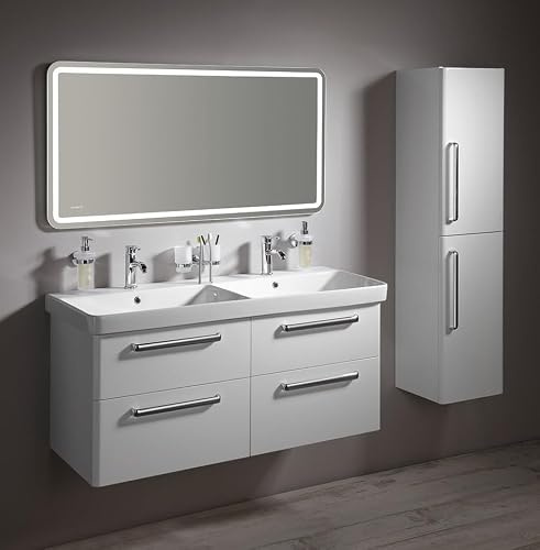 Sapho Badmöbel-Set Theia 120, Doppelwaschtisch, weiß