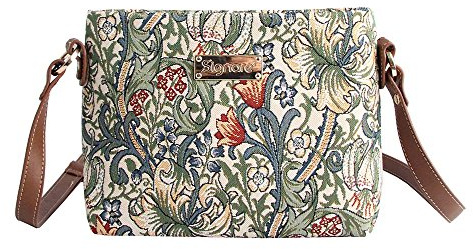 Signare Tapestry Crossbody Bag Small Shoulder Bag for Women with Floral Design