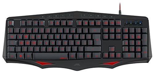 Speedlink Lamia - Teclado Gaming (iluminación LED roja, Cable USB de 2 m) Color Negro