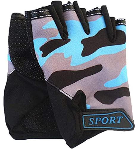 Haobase 1 pair Children Half Finger Gloves Outdoor Cycling Gloves Sport Gloves Mitten for Childen Bike Climping Hiking