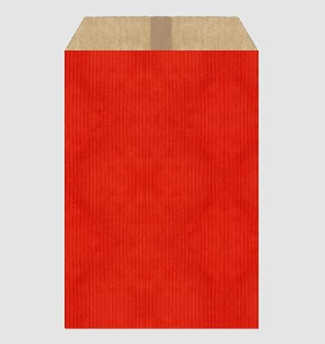 Bolmastic 250 Sobres de Papel Kraft para Regalo Color Rojo Interior marrón, de 8 cm x 12 cm + 2 cm de Solapa. (SB Roj 8x12 mar)